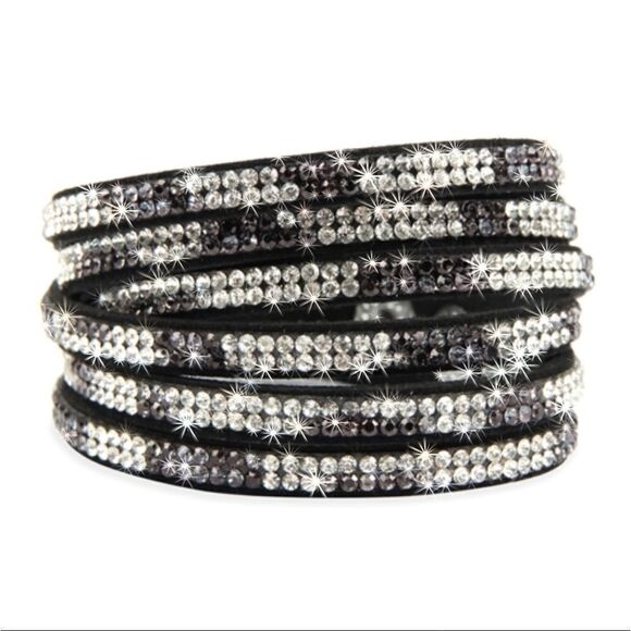 Leopard Animal Design Rhinestone Bling Bracelet - Picture 1 of 4